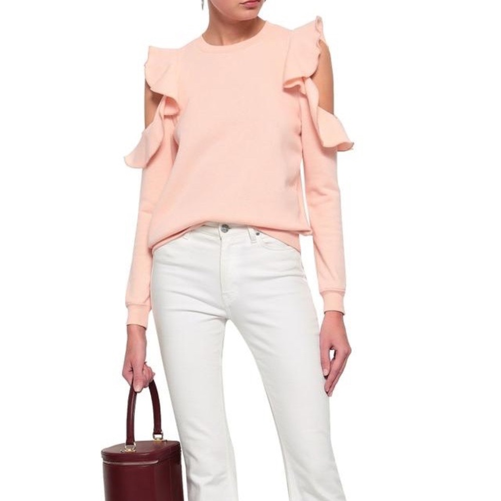 RM Ruffle Cold Shoulder Sweater